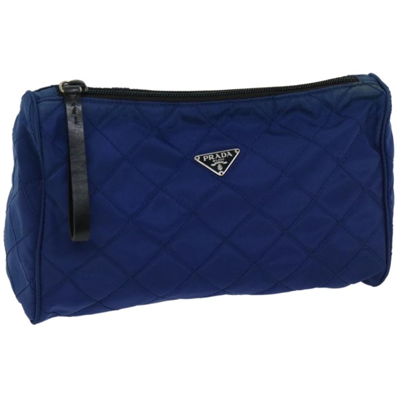 PRADA Quilted Pouch Nylon Blue Auth bs12207 - Picture 1 of 16